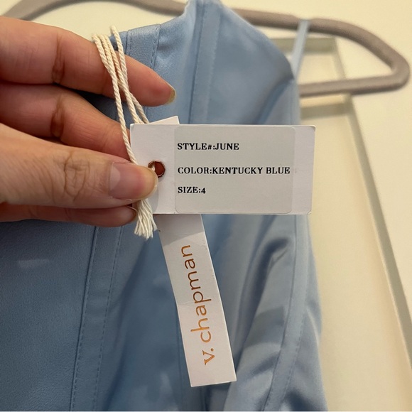 NWT! V. Chapman "June" Full Length Dress in Kentucky Blue - Size 4 Rare color! - Picture 12 of 16